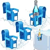 Pool Getränkehalter, 4 Stück Poolrand Getränkehalter aus Kunststoff, Multifunktionaler Poolside...