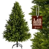 CASARIA® Weihnachtsbaum künstlich 140cm wie echt Edeltanne Spitzguss Metallständer schneller...