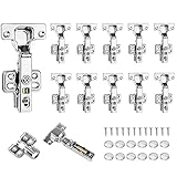 LAIWOO 12 Stück Topfscharnier Eckanschlag 100 Grad Rostfrei Schrankscharnier mit Türscharnier...