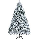 Yaheetech Künstlicher Weihnachtsbaum mit Schnee 183cm (Ø ca.120cm) mit ca.820 Spitzen, Tannenbaum...