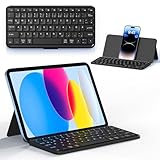 CACOE Mobile Bluetooth-Tastatur mit Ständer für Tablets, Ultraflache Tragbare, Faltbare,...