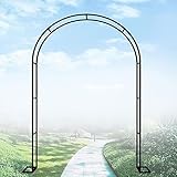 Rosenbogen Metall, Garten Rankhilfe Kletterpflanzen Gartenbogen Mit Sockel Wetterfest...