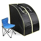 Dampfsauna Mobile Heimsauna Wärmekabine Mini Sauna Sitzsauna Gartensauna-Mini-Sauna 1000 W...