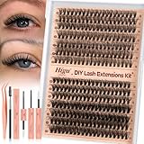 Higu clace Wimpern-Extensions, 280Pcs 30D+40D Lash-Extension-Set, Wimpern-Extensions-Set-7-tage halt...