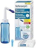 tetesept Meerwasser Nasendusche bei Schnupfen und Pollenallergie – Inkl. 4 Beutel Nasenspülsalz -...