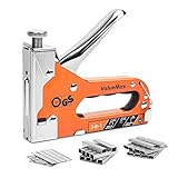 ValueMax 3-in-1 Handtacker Set mit 3000 Klammern -TÜV GS geprüft- Profi Tacker für Holz, Typ...