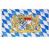 AhfuLife Bayern Flagge 150×90 cm Oktoberfest Party Dekorationen, 1/2/4 Stück Deutschland...