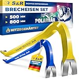 S&R Professional Brecheisen Set 2-tlg 500 x 16 mm, 800 x 18 mm, idealer Härtegrad 38-48 HRC...