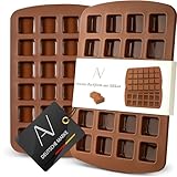 AVANA Brownie Backform aus Silikon (2er Set) BPA-Frei Antihaftbeschichtung Kuchenform Backblech Form...