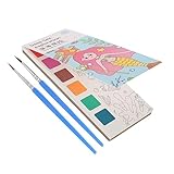 YARNOW Färbungsbuch für Seitiges Aquarell Malbuch für Kreatives und Lernen Wiederverwendbar...