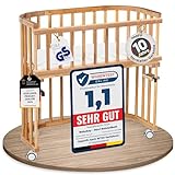 babybay Maxi extra großes Beistellbett aus massivem Buchenholz/Kinderbett Höhe stufenlos...
