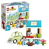 LEGO 10986 DUPLO Zuhause auf Rädern, Spielzeugauto mit großen Steinen, Figuren und Spielzeugauto...