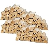 Flameup Brennholz Buche, Kaminholz mit Rinde, Buchenholz, Feuerholz für Ofen, Kamin, Kaminofen,...