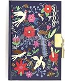 Avenue Mandarine CO205C - Tagebuch, 120 Blatt, liniert, 11x14cm, 1 Stickerbogen, mit Schloss und...