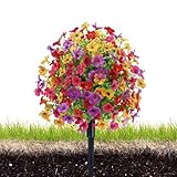 Realistische künstliche, Violette Kunstblumen für den Außenbereich, UV-beständig, realistischer...