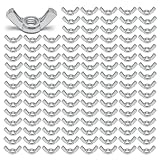 KQDRAVINE 120 Stück Flügelmutter M6, Verzinkt Flügelschrauben M6, Rostschutz und...