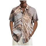 Hawaii Hemd Männer Herren Hemd Kurzarm Freizeithemd Regular Fit Sommer Strand Hemd Urlaubshemd...