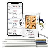ThermoPro Bluetooth 5.0 Digital Bratenthermometer Grillthermometer Funk Fleischthermometer mit 4...