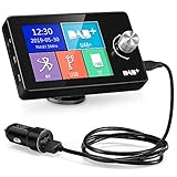 EZoneTronics 2,8'Buntes Display Auto DAB+Radio-Adapter, tragbares DAB-Digitalradio Bluetooth...