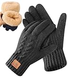 Bobelle Wear Herren Winterhandschuhe mit Fleecefutter, Touchscreen Warme Gedehnt Strickhandschuhe...