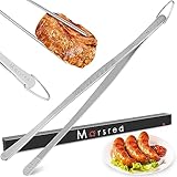 Marsred 304 Edelstahl 30cm Kochpinzette mit Aufhängung, 18/8 Rostfreier Grillpinzette...