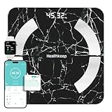 Healthkeep Personenwaage, Impedanzmesser, Bluetooth, hohe Genauigkeit, mit App, 13 Indikatoren für...