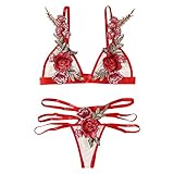 HCOO Sexy BH Set Anziehend Damen Damen Lingerie Reitzwäsche Für Frauen Sexy Strap Lingerie Dessous...