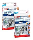 tesa Powerstrips Large - Doppelseitige Klebestreifen zur Montage von Gegenständen auf glatten...