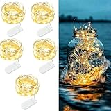 Bamda 10 Stück Weihnachts-Lichterkette, 3 m LED, wasserdichte Lichterkette, Kupferdraht, Innen- und...