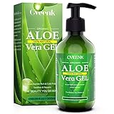 Aloe Vera Gel 300ml CVEENK Bio Aloe Vera Creme für Trockene Strapazierte Haut & Sonnenbrand, After...