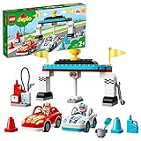 LEGO 10947 DUPLO Rennwagen Spielzeugautos, Spielzeug für Kleinkinder, Mädchen und Jungen ab 2...