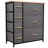 YITAHOME kommode mit Schubladen, Schrank mit 7 Schubladen aus Stoff, Aufbewahrungskommode Industrial...