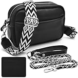 BROTOU Handy Umhängetasche Echtes Leder Crossbody Bag mit 2 Breitem Schultergurt Kartenhalter,...