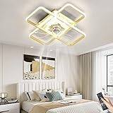 50 cm moderne Deckenventilatoren mit Lichtern und Fernbedienung, Gleichstrom-Deckenventilator mit...
