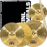 Meinl Cymbals HCS1314+10S Headliner Beckenset 33 cm (13 Zoll) Hihat, 35,6 cm (14 Zoll) Crash, Gratis...