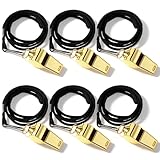 Quilax 6 Stück Edelstahl Pfeife,Sportpfeifen mit Umhängeband,Trillerpfeife,Lauter Klarer...