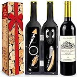 RERXN Weinflasche geformt Weinzubehör Geschenkset,Weinöffner Set Beinhaltet...