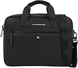 Tommy Hilfiger Herren Laptoptasche Essential PU Computer Bag 14 Zoll, Schwarz (Black),...