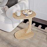 sugodesign Beistelltisch Couch mit Rollen, Kleiner Beistelltisch C-Form, Sofatisch in stylischer...