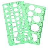 Geometrie-Lineale mit Kreisschablonen, langlebige Zeichenschablonen für Zeichen-, Design- und...
