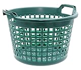 Agrarflora Gartenkorb 15kg, rund, Ø410x280mm - Laubkorb aus Recycling-Kunststoff - stapelbarer...