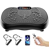 Vibrationsplatte, 2025 Vibrationsplatte für Zuhause mit 180 Stufen, 6 Trainingsmodi, Bluetooth...
