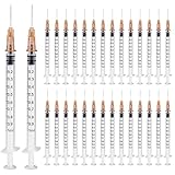 50 Stück Spritze 1 ml, Vegena 1 ml Spritzen Set Plastiktube spritzen Einwegspritzen Klein...