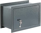 BURG-WÄCHTER Wandtresor mit Schlüssel, 16,5 l, 15,3 kg, Pure-Safe PSW 130 K, Anthrazit, Außen:...