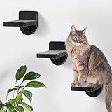 3 Stück Katzen-Wandregale, Wandmontage, Katzen-Wandstufe, Katzenkletterregal mit Plüschbezug,...