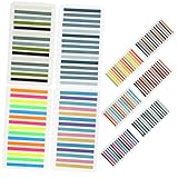 SOPOTUTU 10 Stück Teiliges Bunte Selbstklebende Lesestreifen Schmale Transparente Index Tabs für...