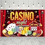 Casino Party Hintergrund Dekoration, 71'' x 43'' Las Vegas Hintergrund Poker Nacht Dekoration,Party...