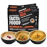 Tactical Foodpack 1 Day Mix Set – Gefriergetrocknetes für Outdoor - Rice Pudding, Chicken Curry &...
