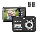 Andoer Digitalkamera, 18M 720P HD Kamera Digital Video Camcorder mit 2 Stück Akkus 8X Digital Zoom...