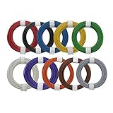 WITTKOWARE 10x10m Ringe Schaltlitzen-Sortiment, 0,14mm², 10 Farben